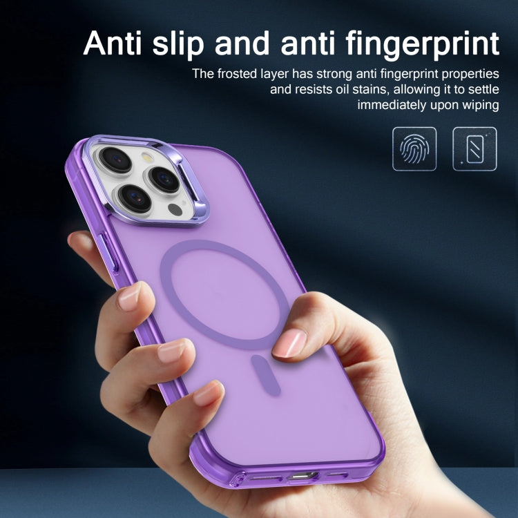 For iPhone 15 Pro Electroplated IMD Magsafe PC Hybrid TPU Phone Case(Purple) - free shipping - PMC TechLife - Order now!