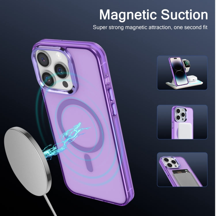 For iPhone 15 Plus Electroplated IMD Magsafe PC Hybrid TPU Phone Case(Purple) - iPhone 15 Plus Cases by PMC TechLife | Online Shopping South Africa | PMC TechLife