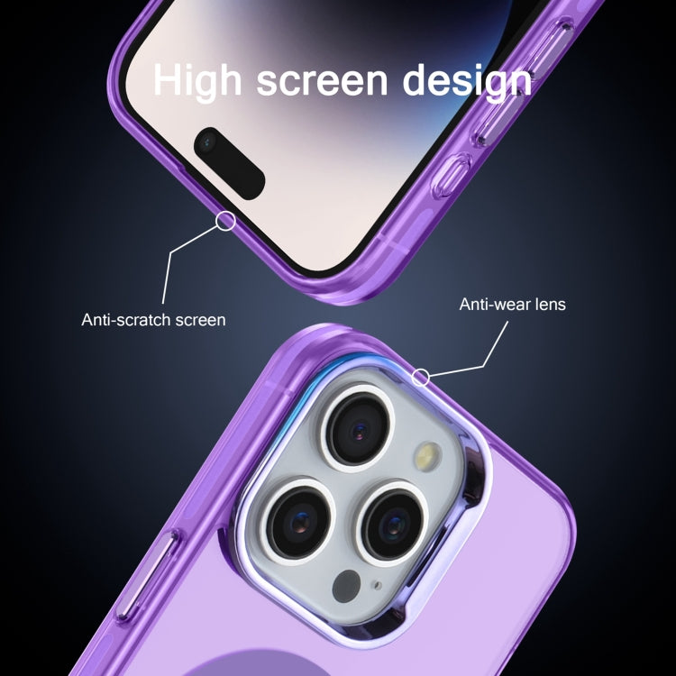 For iPhone 15 Plus Electroplated IMD Magsafe PC Hybrid TPU Phone Case(Purple) - iPhone 15 Plus Cases by PMC TechLife | Online Shopping South Africa | PMC TechLife