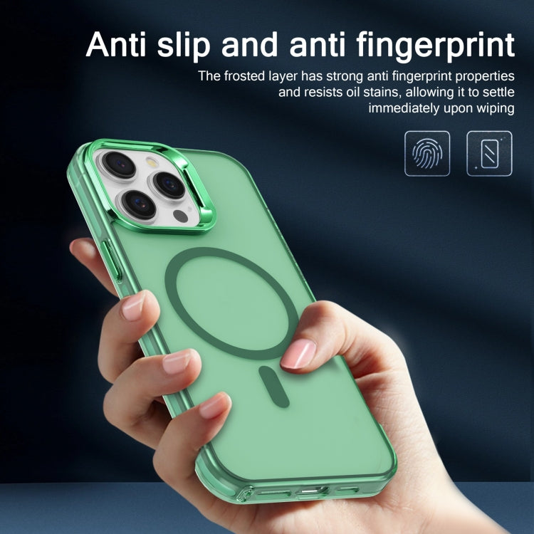 For iPhone 14 Electroplated IMD Magsafe PC Hybrid TPU Phone Case(Green) - iPhone 14 Cases by PMC TechLife | Online Shopping South Africa | PMC TechLife