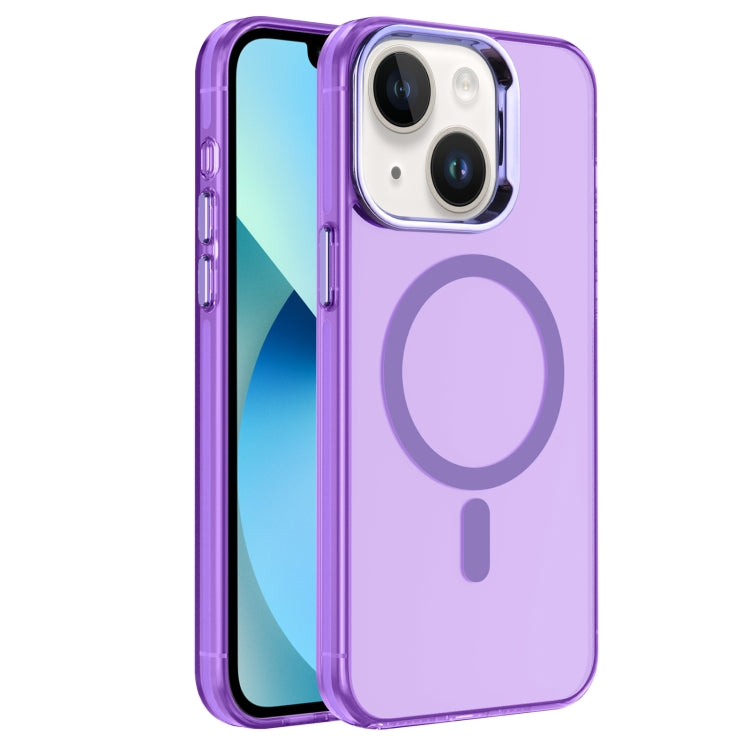 For iPhone 13 Electroplated IMD Magsafe PC Hybrid TPU Phone Case(Purple) - iPhone 13 Cases by PMC TechLife | Online Shopping South Africa | PMC TechLife