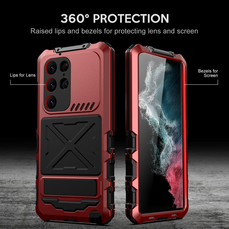 For Samsung Galaxy S24 Ultra 5G R-JUST Life Waterproof Dustproof Shockproof Phone Case(Red) - Galaxy S24 Ultra 5G Cases by R-JUST | Online Shopping South Africa | PMC Jewellery | Buy Now Pay Later Mobicred