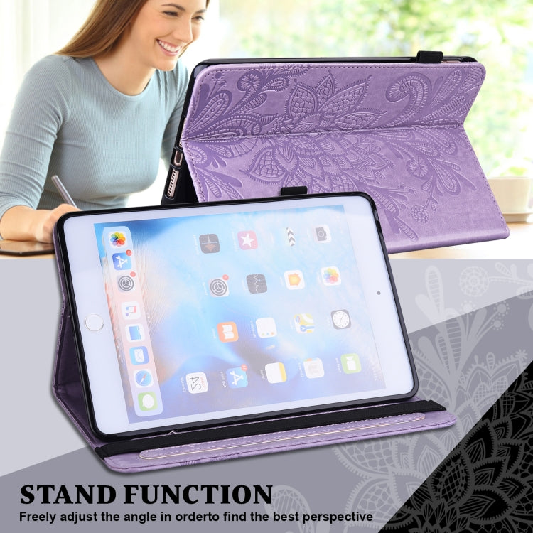 For Lenovo Tab M11 / Xiaoxin Pad 11 2024 Lace Flower Embossing Pattern Leather Tablet Case(Purple) - Lenovo by PMC Jewellery | Online Shopping South Africa | PMC Jewellery | Buy Now Pay Later Mobicred