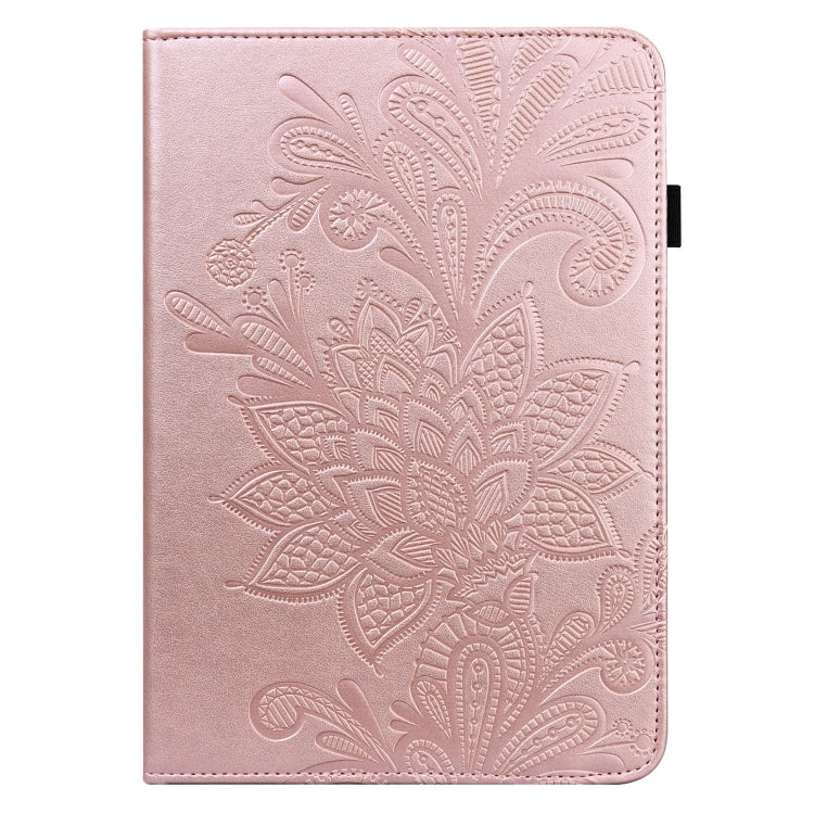 For Lenovo Tab M11 / Xiaoxin Pad 11 2024 Lace Flower Embossing Pattern Leather Tablet Case(Gold) - Lenovo by PMC Jewellery | Online Shopping South Africa | PMC Jewellery | Buy Now Pay Later Mobicred