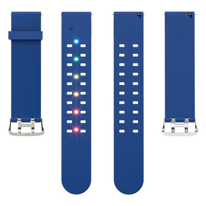 For Apple Watch SE 2023 44mm Luminous Colorful Light Silicone Watch Band(Blue) - Watch Bands by PMC Jewellery | Online Shopping South Africa | PMC Jewellery