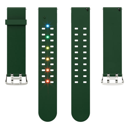 For Apple Watch SE 2023 40mm Luminous Colorful Light Silicone Watch Band(Green) - Watch Bands by PMC Jewellery | Online Shopping South Africa | PMC Jewellery