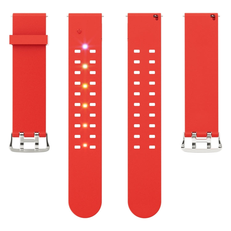 For Apple Watch Series 9 45mm Luminous Colorful Light Silicone Watch Band(Red) - Watch Bands by PMC Jewellery | Online Shopping South Africa | PMC Jewellery