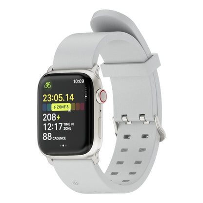 For Apple Watch Series 8 41mm Luminous Colorful Light Silicone Watch Band(Light Grey) - Watch Bands by PMC Jewellery | Online Shopping South Africa | PMC Jewellery