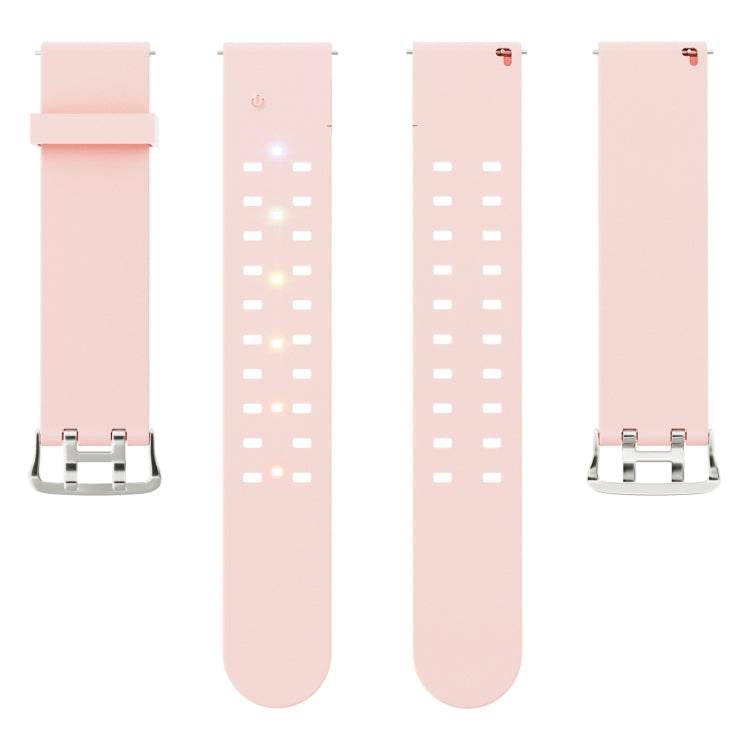 For Apple Watch SE 40mm Luminous Colorful Light Silicone Watch Band(Pink) - Watch Bands by PMC TechLife | Online Shopping South Africa | PMC TechLife