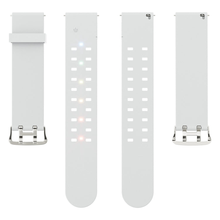 For Apple Watch Series 5 40mm Luminous Colorful Light Silicone Watch Band(Light Grey) - Watch Bands by PMC TechLife | Online Shopping South Africa | PMC TechLife