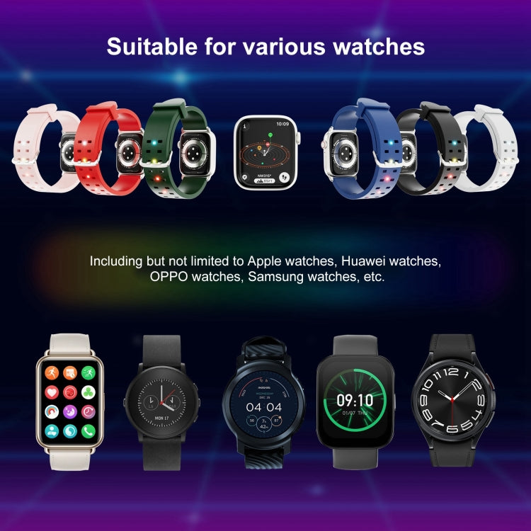 For Apple Watch SE 2022 40mm Luminous Colorful Light Silicone Watch Band(Black) - Watch Bands by PMC Jewellery | Online Shopping South Africa | PMC Jewellery