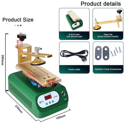 BEST B-918A 7 inch 220V Vacuum Pump LCD Screen Rotary Heating Platform Separator, EU Plug - Separation Equipment by BEST | Online Shopping South Africa | PMC Jewellery | Buy Now Pay Later Mobicred