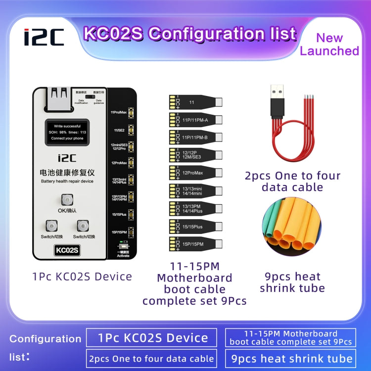 i2C KC02S Battery Health Recovery Device Activation Instrument For iPhone 11-15 Series - Test Tools by PMC Jewellery | Online Shopping South Africa | PMC Jewellery