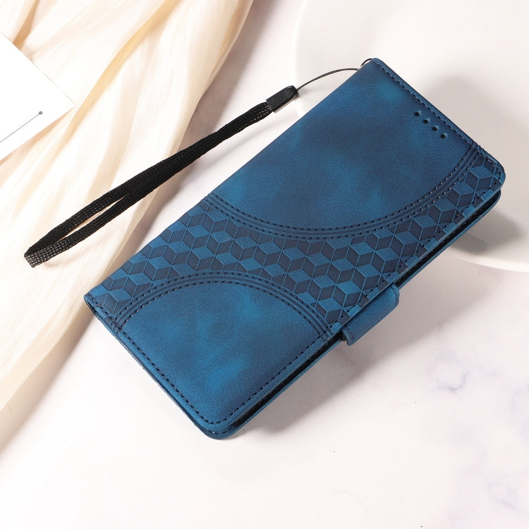 For iPhone 16 Pro Embossed Rhombus Starry Leather Phone Case(Blue) - free shipping - PMC TechLife - Order now!