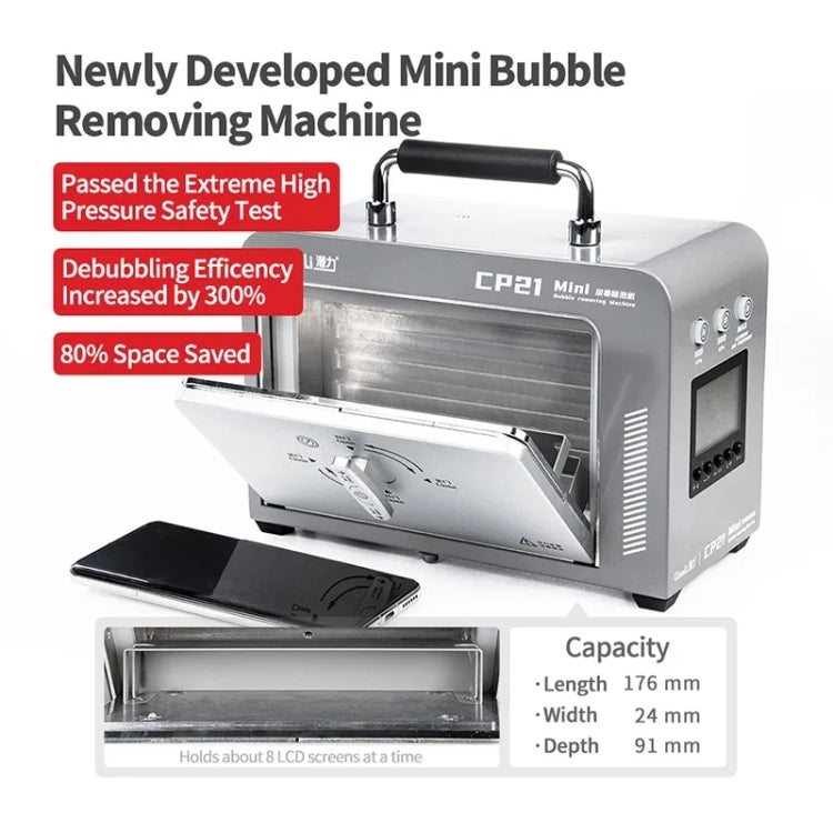 Qianli CP21 Mini LCD Screen Bubble Removing Machine, EU Plug - Defoaming Equipment by QIANLI | Online Shopping South Africa | PMC Jewellery | Buy Now Pay Later Mobicred