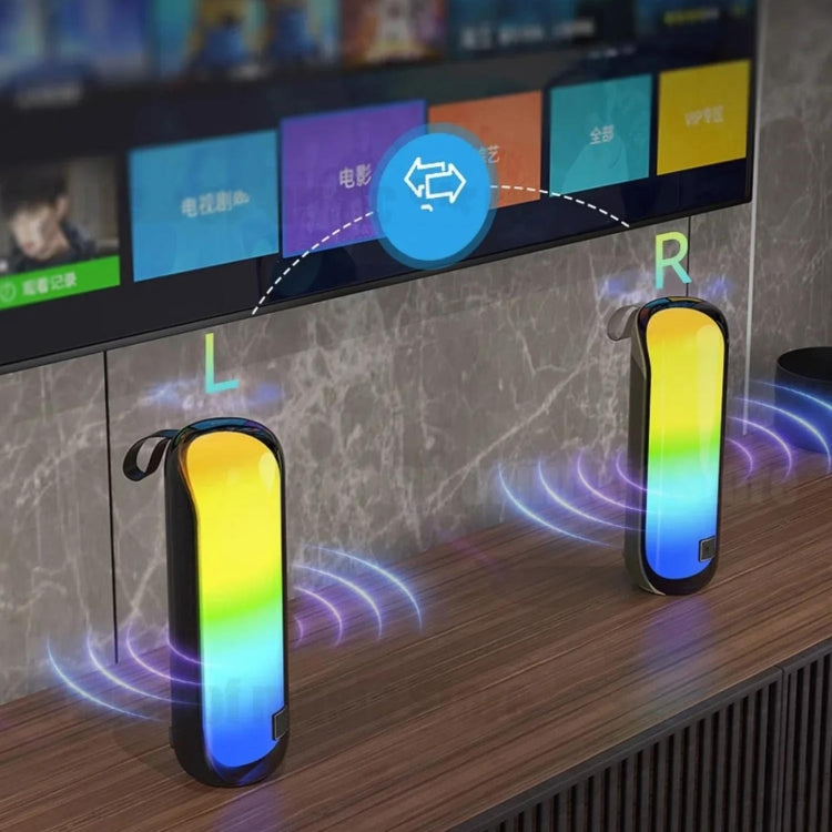 T&G TG-384 Mini Portable Bluetooth Speaker Support TF / U-disk / RGB Light(Blue) - free shipping - PMC Jewellery - Order now!