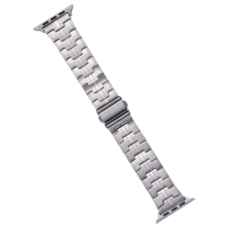 For Apple Watch SE 2022 40mm Stainless Steel Watch Band(Silver) - Watch Bands by PMC Jewellery | Online Shopping South Africa | PMC Jewellery