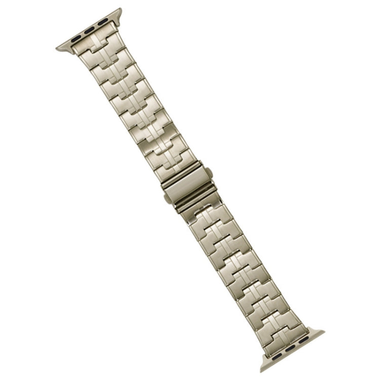 For Apple Watch Series 7 41mm Stainless Steel Watch Band(Titanium) - Watch Bands by PMC Jewellery | Online Shopping South Africa | PMC Jewellery