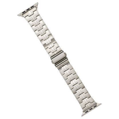 For Apple Watch Series 6 40mm Stainless Steel Watch Band(Starlight) - Watch Bands by PMC Jewellery | Online Shopping South Africa | PMC Jewellery