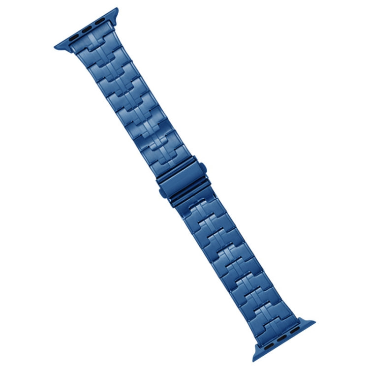 For Apple Watch Series 4 44mm Stainless Steel Watch Band(Blue) - free shipping - PMC TechLife - Order now!
