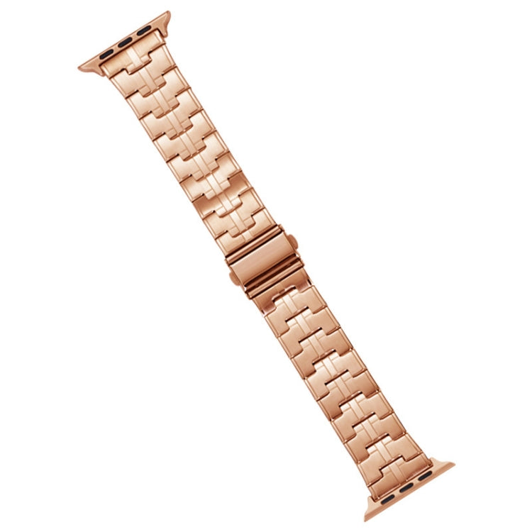 For Apple Watch Series 4 40mm Stainless Steel Watch Band(Rose Gold) - Watch Bands by PMC Jewellery | Online Shopping South Africa | PMC Jewellery