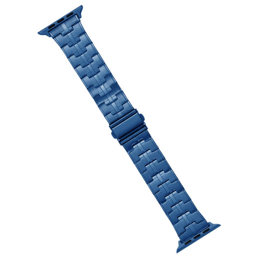 For Apple Watch Series 2 38mm Stainless Steel Watch Band(Blue) - Watch Bands by PMC Jewellery | Online Shopping South Africa | PMC Jewellery