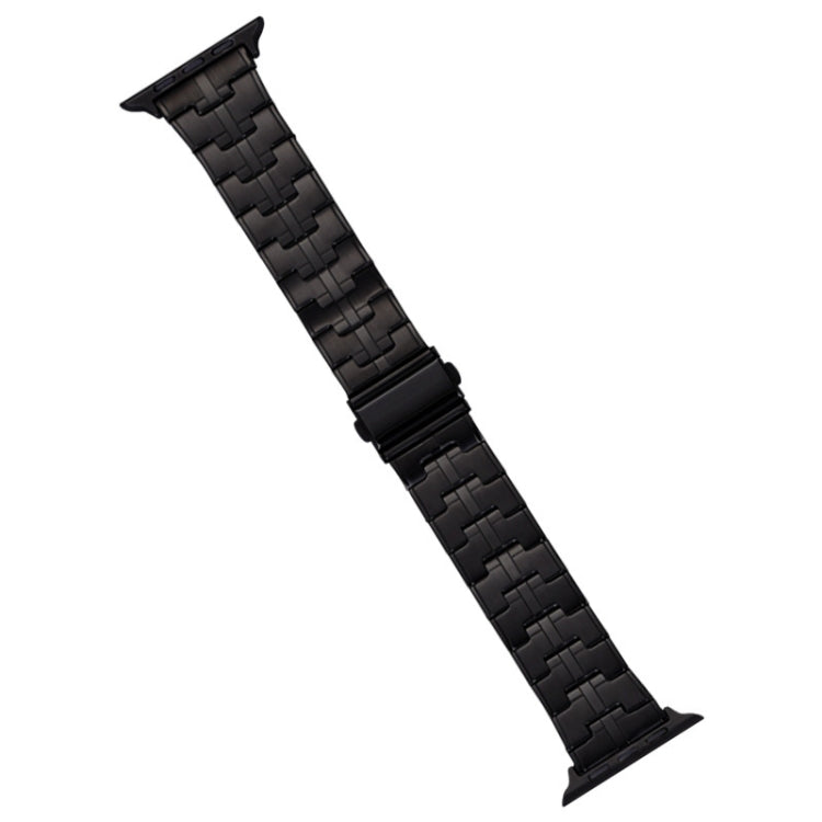 For Apple Watch 42mm Stainless Steel Watch Band(Black) - Watch Bands by PMC TechLife | Online Shopping South Africa | PMC TechLife