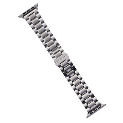 For Apple Watch Series 9 45mm Five-Beads Stainless Steel Watch Band(Silver) - Watch Bands by PMC Jewellery | Online Shopping South Africa | PMC Jewellery