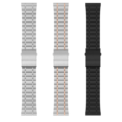 For Huawei Watch GT2 Pro 22mm Five-bead Steel Dual-press Buckle Watch Band(Silver) - Watch Bands by PMC Jewellery | Online Shopping South Africa | PMC Jewellery