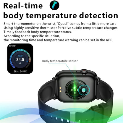 QX9 1.96 inch BT5.2 Smart Sport Watch, Support Bluetooth Call / Sleep / Blood Oxygen / Heart Rate / Blood Pressure Health Monitor(Black) - Smart Watches by PMC Jewellery | Online Shopping South Africa | PMC Jewellery