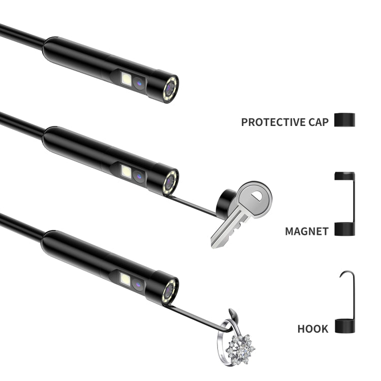 AN112 8mm Double Lenses HD Industry Endoscope Type-C + Micro USB + 8 Pin Connection, Length:2m Soft Tube -  by PMC Jewellery | Online Shopping South Africa | PMC Jewellery | Buy Now Pay Later Mobicred