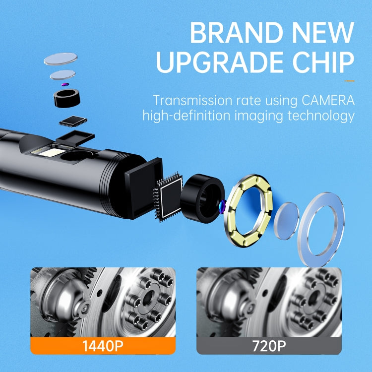 AN112 8mm Double Lenses HD Industry Endoscope Type-C + Micro USB + 8 Pin Connection, Length:2m Hard Tube -  by PMC TechLife | Online Shopping South Africa | PMC TechLife | Buy Now Pay Later Mobicred