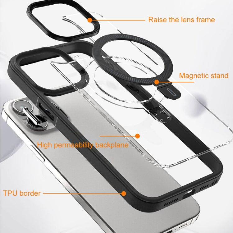 For iPhone 13 Pro Shield Armor MagSafe Holder Phone Case(Orange) - free shipping - PMC TechLife - Order now!