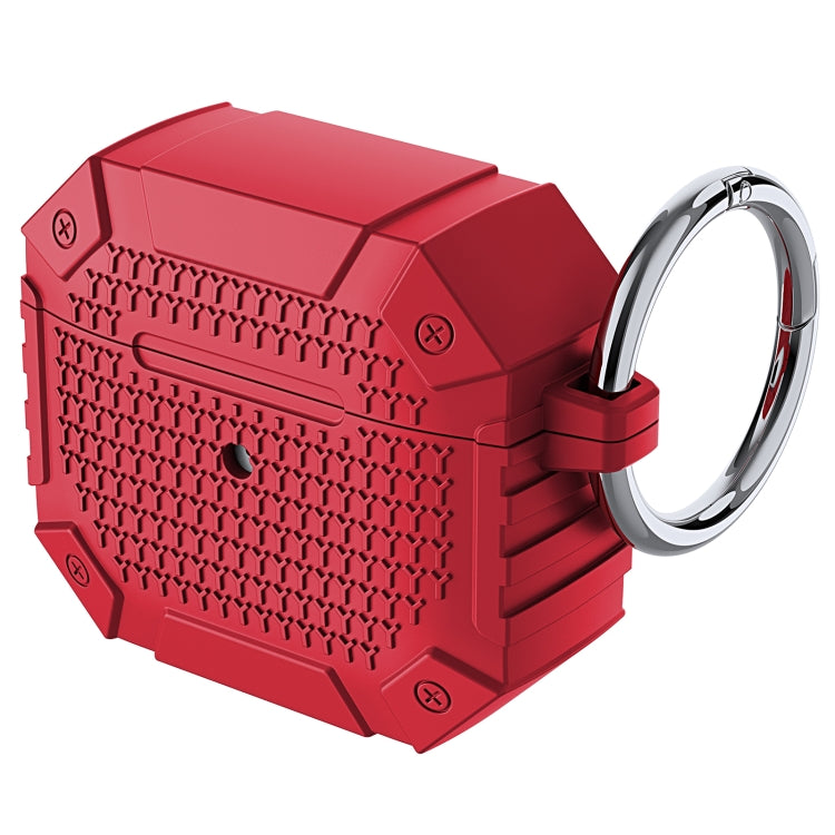 For AirPods 3 Wireless Earphones Shockproof Armor Silicone Protective Case(Red) - For AirPods 3 by PMC Jewellery | Online Shopping South Africa | PMC Jewellery | Buy Now Pay Later Mobicred