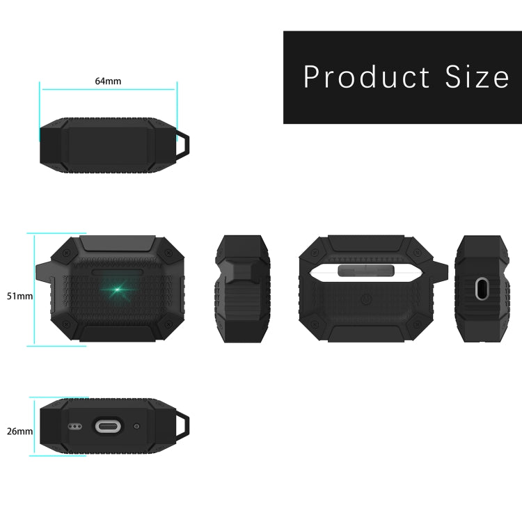 For AirPods 3 Wireless Earphones Shockproof Armor Protective Case(Dark Green) - For AirPods 3 by PMC Jewellery | Online Shopping South Africa | PMC Jewellery | Buy Now Pay Later Mobicred