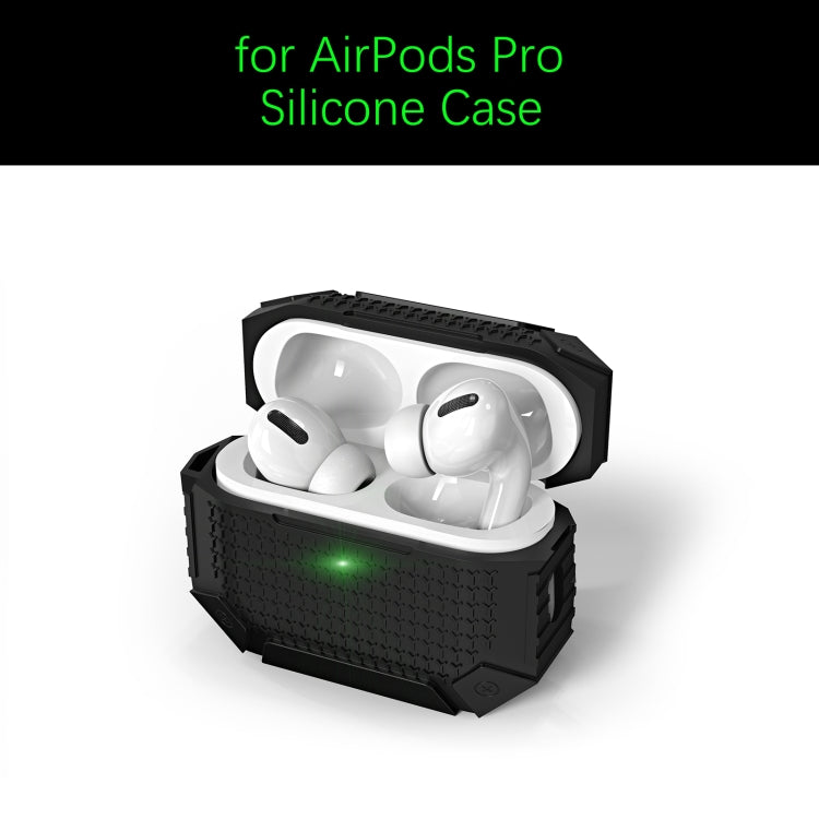 For AirPods Pro Wireless Earphones Shockproof Armor Silicone Protective Case(Red) - For AirPods Pro by PMC Jewellery | Online Shopping South Africa | PMC Jewellery | Buy Now Pay Later Mobicred