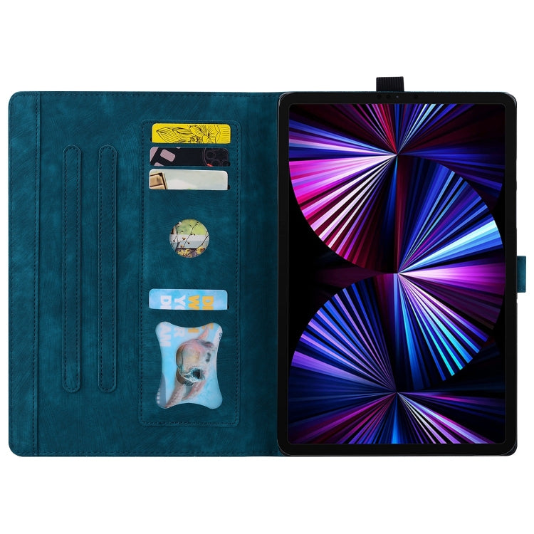 For Honor Pad X8a Cartoon Sakura Cat Embossed Leather Tablet Case(Blue) - Honor by PMC TechLife | Online Shopping South Africa | PMC TechLife | Buy Now Pay Later Mobicred