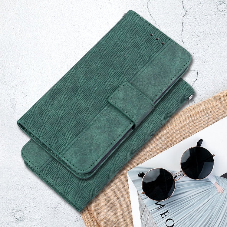 For Google Pixel 9 Geometric Embossed Leather Phone Case(Green) - Google Cases by PMC TechLife | Online Shopping South Africa | PMC TechLife | Buy Now Pay Later Mobicred
