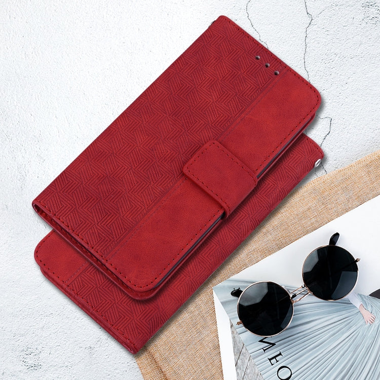 For Google Pixel 9 Pro 5G Geometric Embossed Leather Phone Case(Red) - Google Cases by PMC TechLife | Online Shopping South Africa | PMC TechLife | Buy Now Pay Later Mobicred