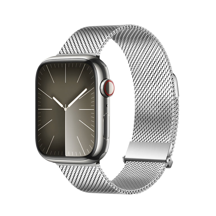 For Apple Watch Series 9 41mm DUX DUCIS Milanese Pro Series Stainless Steel Watch Band(Silver) - Watch Bands by DUX DUCIS | Online Shopping South Africa | PMC Jewellery