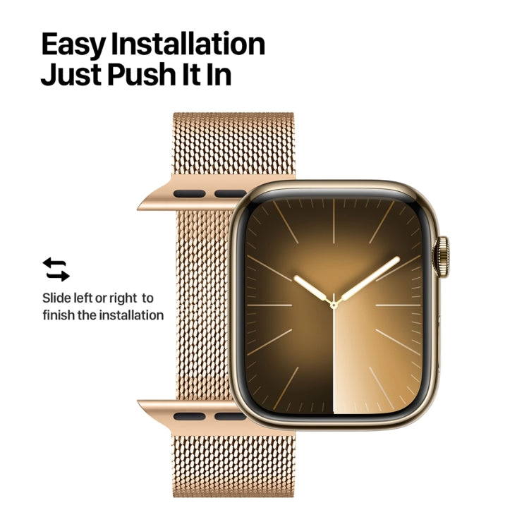 For Apple Watch Series 4 44mm DUX DUCIS Milanese Pro Series Stainless Steel Watch Band(Gold) - Watch Bands by DUX DUCIS | Online Shopping South Africa | PMC Jewellery