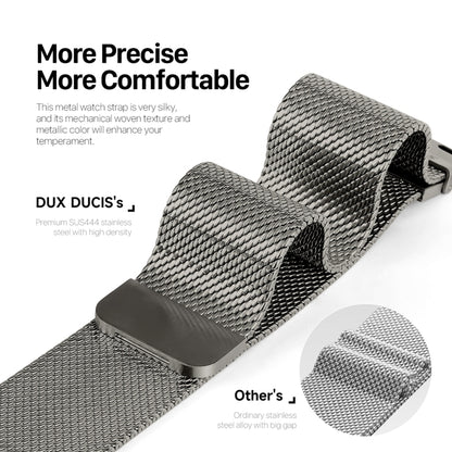 For Apple Watch Series 3 38mm DUX DUCIS Milanese Pro Series Stainless Steel Watch Band(Graphite) - Watch Bands by DUX DUCIS | Online Shopping South Africa | PMC Jewellery