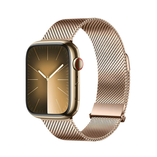 For Apple Watch Series 3 42mm DUX DUCIS Milanese Pro Series Stainless Steel Watch Band(Gold) - Watch Bands by DUX DUCIS | Online Shopping South Africa | PMC Jewellery