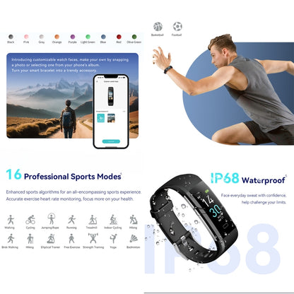 S5-4 Smart Bracelet IP68 Waterproof Heart Rate Sport Fitness Tracker Smart Watch(Green) - Smart Wristbands by PMC Jewellery | Online Shopping South Africa | PMC Jewellery