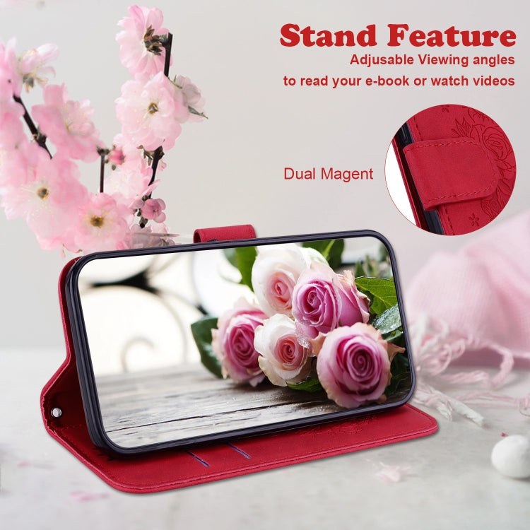 For Google Pixel 9 Pro Butterfly Rose Embossed Leather Phone Case(Red) - free shipping - PMC TechLife - Order now!