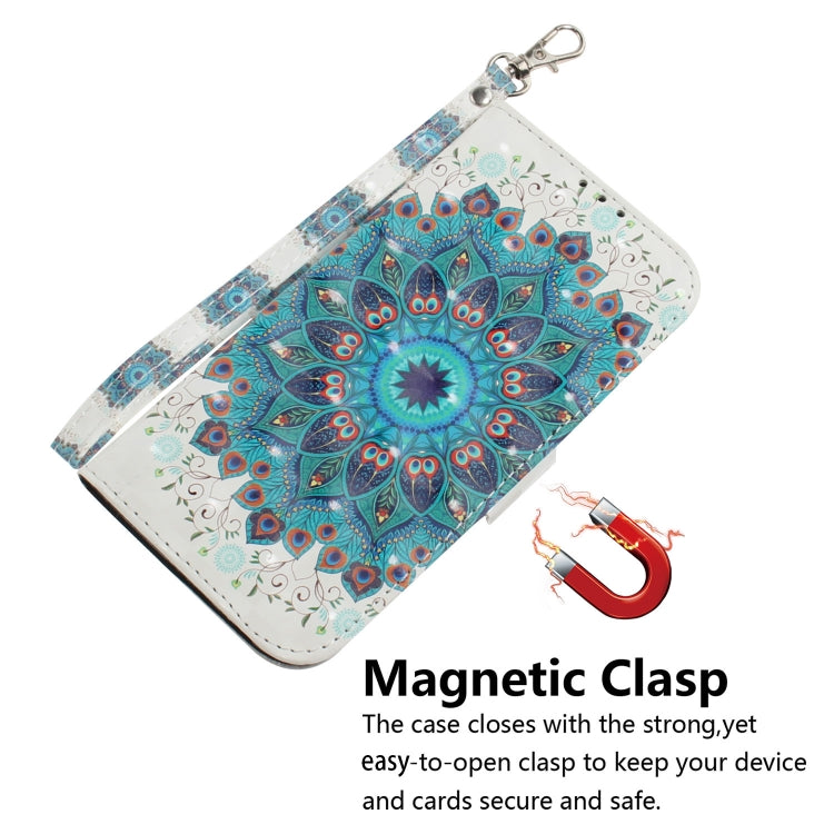 For Google Pixel 9 Pro 3D Colored Horizontal Flip Leather Phone Case(Peacock Wreath) - Google Cases by PMC TechLife | Online Shopping South Africa | PMC TechLife | Buy Now Pay Later Mobicred