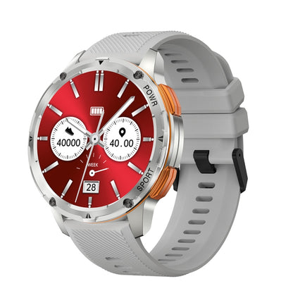 LEMFO AK59 1.43 inch AMLOED Round Screen Silicone Strap Smart Watch(Silver) - Smart Watches by LEMFO | Online Shopping South Africa | PMC Jewellery | Buy Now Pay Later Mobicred