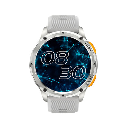 LEMFO AK59 1.43 inch AMLOED Round Screen Silicone Strap Smart Watch(Silver) - Smart Watches by LEMFO | Online Shopping South Africa | PMC Jewellery | Buy Now Pay Later Mobicred