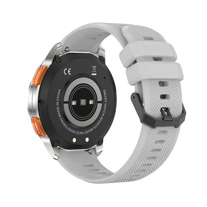 LEMFO AK59 1.43 inch AMLOED Round Screen Silicone Strap Smart Watch(Silver) - Smart Watches by LEMFO | Online Shopping South Africa | PMC Jewellery | Buy Now Pay Later Mobicred