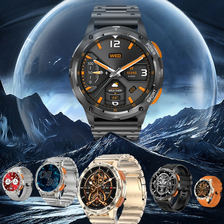 LEMFO AK59 1.43 inch AMLOED Round Screen Silicone Strap Smart Watch(Gold) - free shipping - PMC TechLife - Order now!